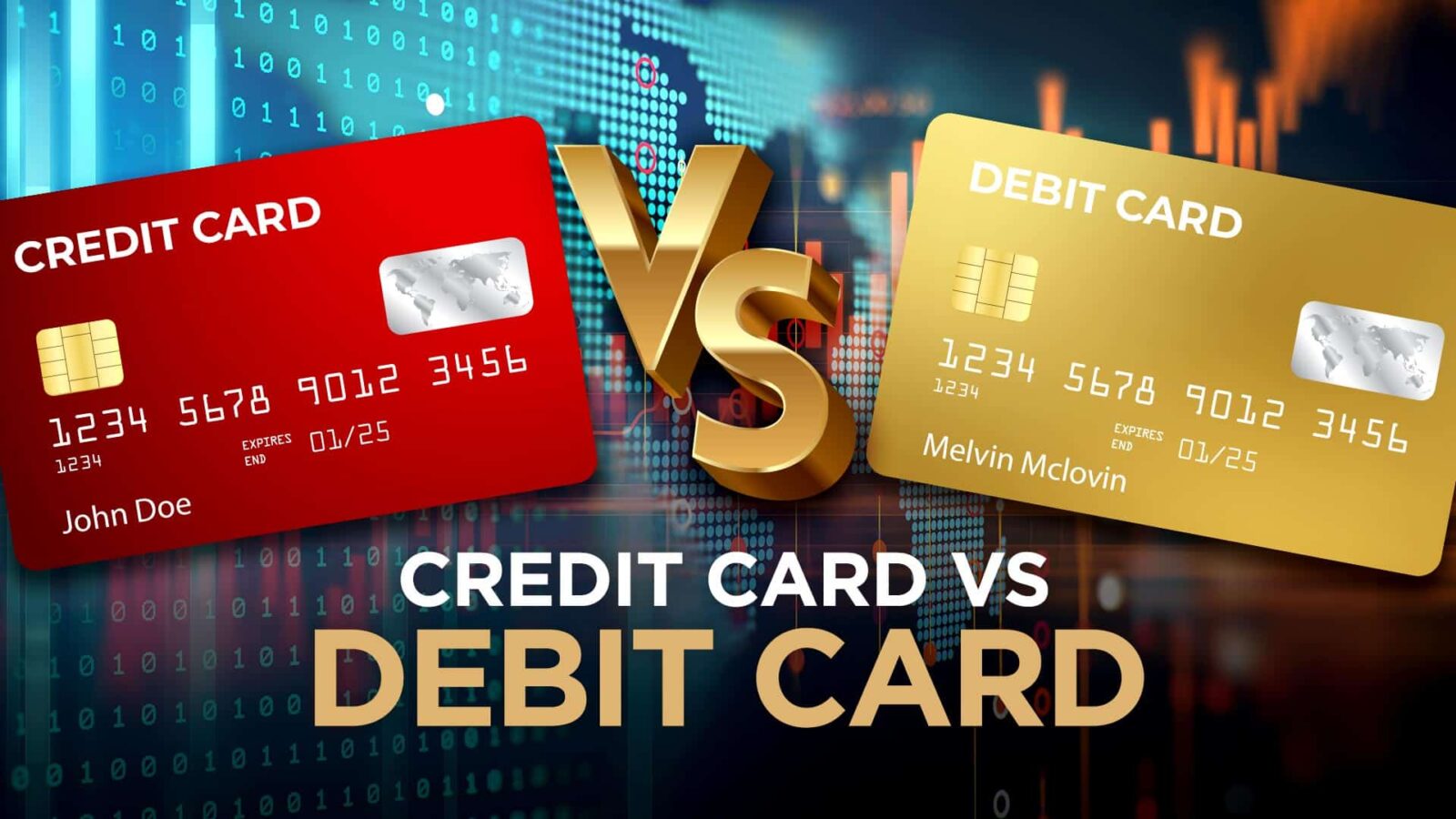 difference between a credit card and a debit card.